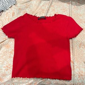 Brandy Melville red full coverage top
